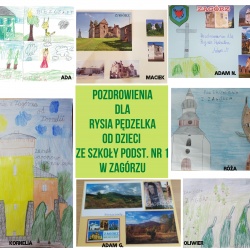 Galeria prac plastycznych dzieci ze SP nr 1 w Zagórzu. 